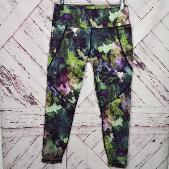 Sweaty Betty Power 7/8 Watercolor Floral Cropped Leggings - Picture 1 of 4